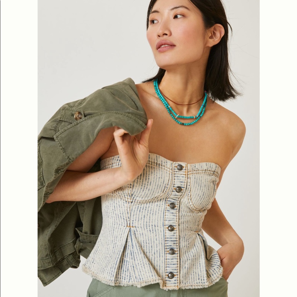 Pilcro button down corset